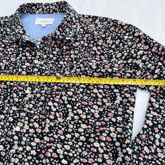 Trovata Birds of Paradis Pintuck Pleated Floral Corduroy Long Sleeve Blouse - Picture 6 of 9